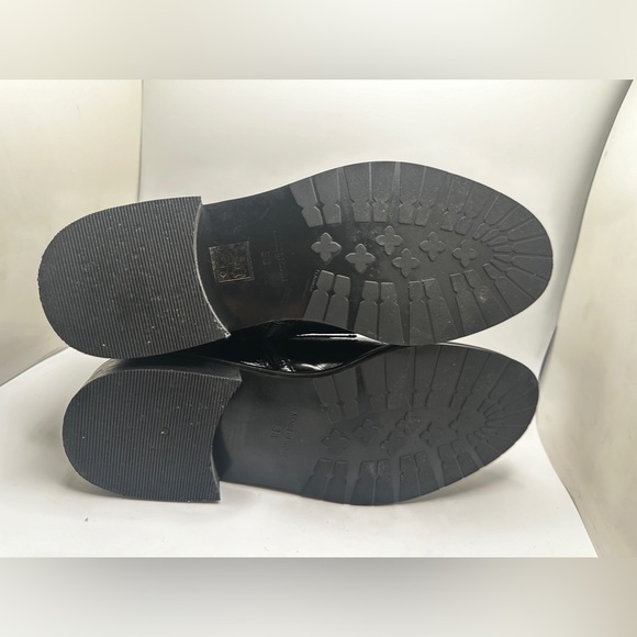 Black Leather Lace-Up Boots - Picture 9 of 10